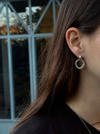 Halo hoop earrings