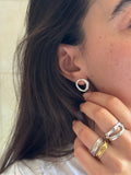 Halo stud earrings