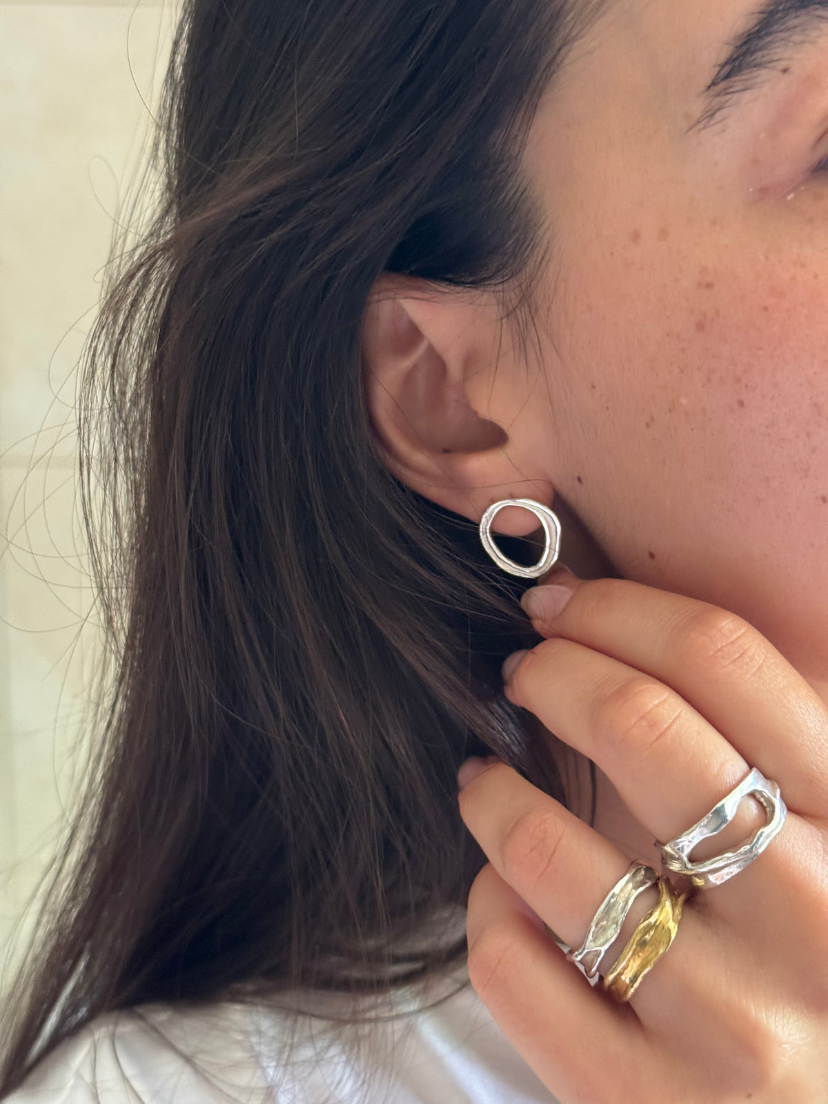 Halo stud earrings